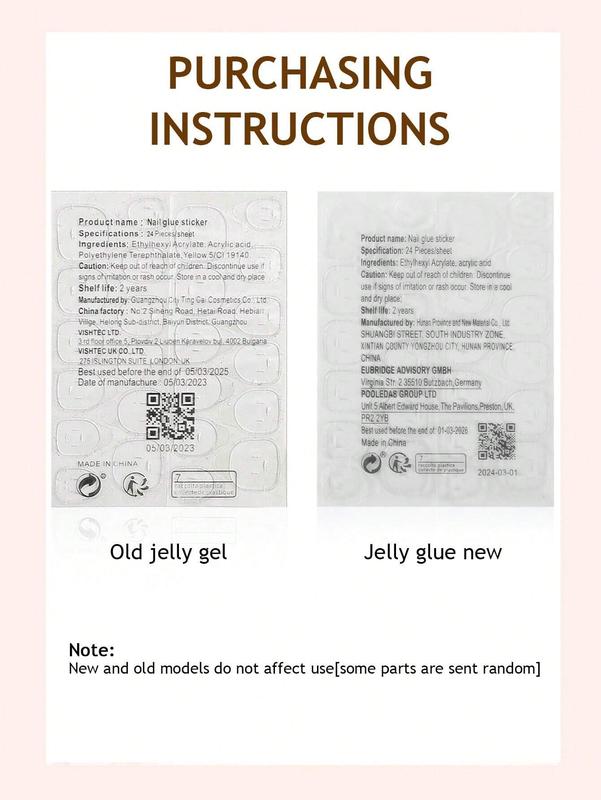 24-Piece Y2K Glossy Press-On Nails with White French Tips, 3D Bows & Dazzling Rhinestones - Long Square Shape