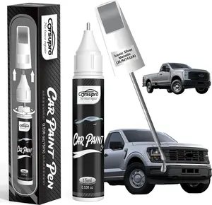 Iconic Silver Metallic(JS/M7432A) for Ford Touch Up Paint Pen, 2 in 1 Car Scratch Remover with Pen Tip and Brush, Precise Color Match for Car Paint Scratch Repair, Quickly and Easily Fix Chips and Nicks