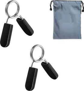 1 Inch for Standard Bar, 1 inch Barbell Clips, 2 PCS of Weight Bars for Lifting, Spring Weight Clips for Weightlifting Strength Training and Fitness