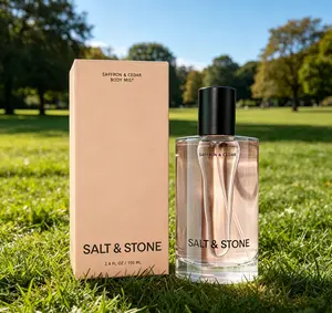 Salt & Stone Saffron & Cedar Unisex Body Mist 3.4oz 100ml Skincare Infused Hydrating Hair & Body Fragrance Spray With Glycerin Red Algae Vegan Cruelty Free Warm Elegant Daily Scent