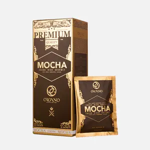 ORGANO Gold Gourmet Cafe Mocha | 1 Pack | Smooth Chocolate & Rich Coffee Blend | Instant Medium Roast with Ganoderma Lucidum & Fiber | Caffeinated Drink Mix | 15 Sachets