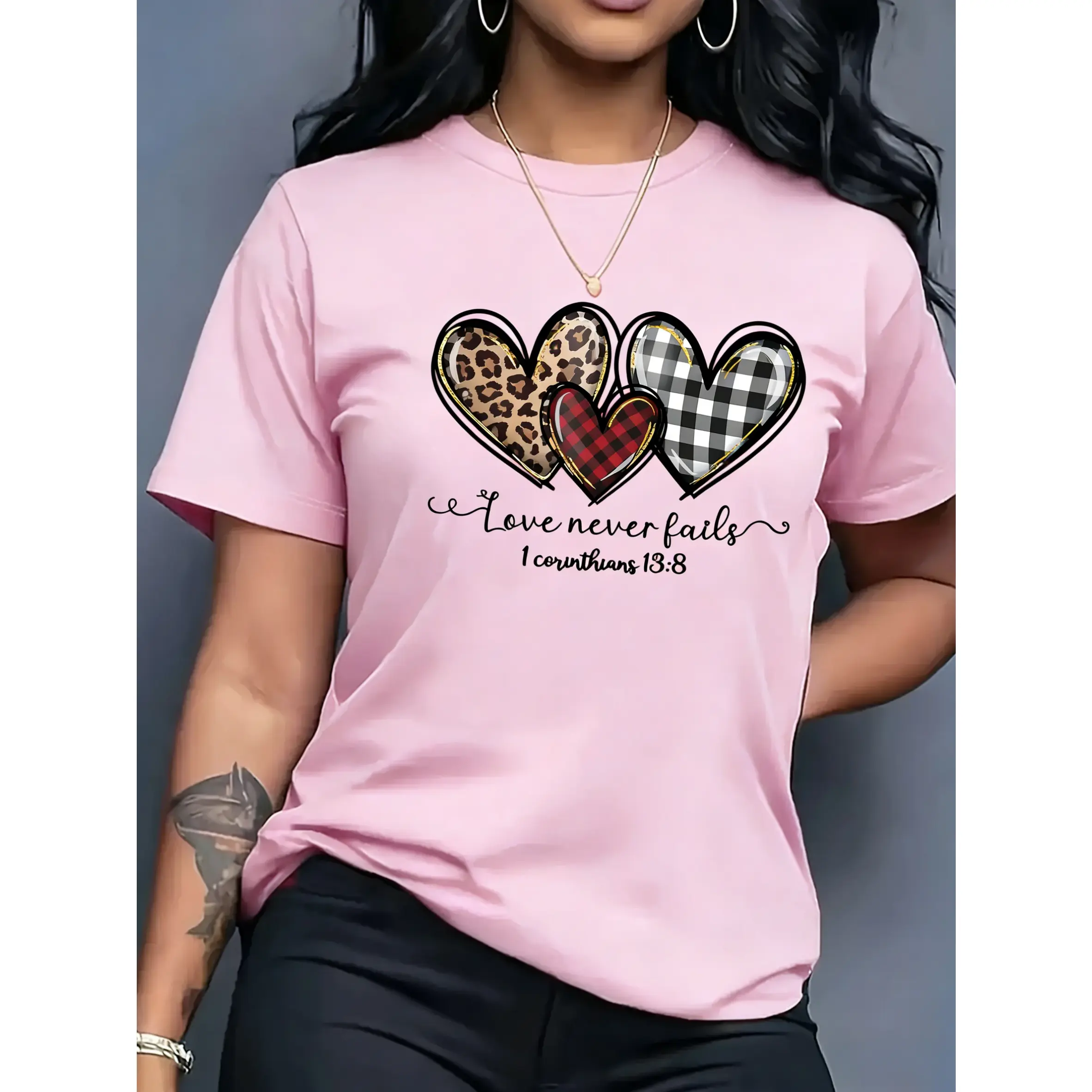 Valentine's Day Printed T-Shirt, Unisex Basic Style in an Oversized Classic Fit, Durable Medium-Weight Fabric, Smooth Surface Print, 100% Cotton, Asymmetrical Print