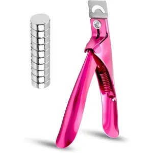 Acrylic Nail Clippers with Magnets Nail Cutters for Nail Tips False Tool Stainless Steel for Home Salon