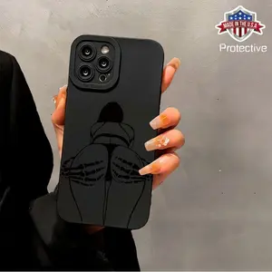 for iPhone 16/15/14Pro/13/12/11/Plus/Pro/Max/Mini for men and women, This Stylish Phone Case Features a Sexy Butt Pattern, Shockproof Cover, a Must-Have for Users. Cellphone Protective