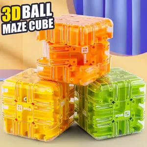 3D Maze Cube Puzzle Toy 3D Rolling Cube Educational Puzzle for Boys Teens Adults Travel Toy Orange Yellow Green Durable Maze Game Adult Maze Game