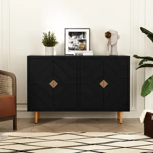 Modern Accent Cabinet for Home Enthusiasts - 48" Mid - Century Sideboard with Ample Storage, Sturdy Build, Stylish Design, Perfect for Kitchen, Living Room & Dining Room