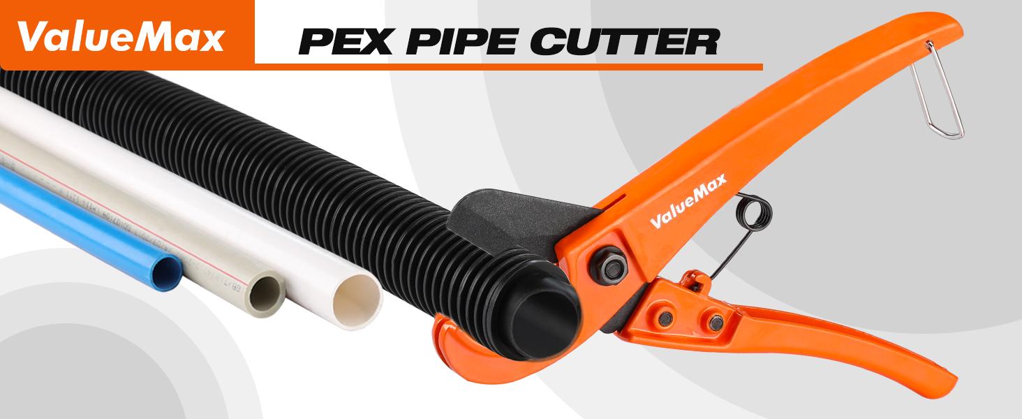 #backtoschool ValueMax PEX Cutter with Sharp Blade, Hose Cutter with 1/8"-1" Cutting Capacity, Tubing Cutter for PEX, PPR, PE, PP and Rubber Hoses, Suitable for Home and Plumbing Repairs #backtoschool ValueMax PEX Cutter with Sharp Blade, Hose Cutter with 1/8"-1" Cutting Capacity, Tubing Cutter for PEX, PPR, PE, PP and Rubber Hoses, Suitable for Home and Plumbing Repairs