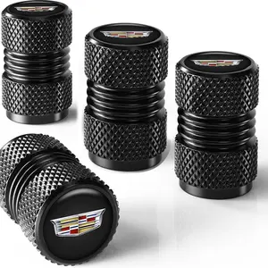 4pcs Aluminum Alloy Metal Car Wheel Tire Valve Air Stem Covers, for Cadillac Escalade Gt4 Xt4 Ats Xt5 Cts Xts Rs, Durable and Stylish