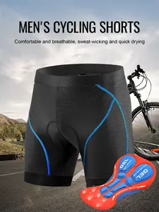 Men's Sports Cycling Underwear, Breathable Moisture-Wicking Quick-Dry, High Stretch Fit, 3D Silicone Padding, Outdoor Running Fitness Comfort