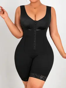 1 Count Women's Colombian Shapewear Bodysuit,Fajas,High Support Tummy Control Jumpsuit,Butt Lift And Thigh Slimmer Body Shaperwear,Adjustable Hooks & Eye Closure Body Shaper,Mesh Details Stretchy Body Shaper,Suitable For Training Or Sports