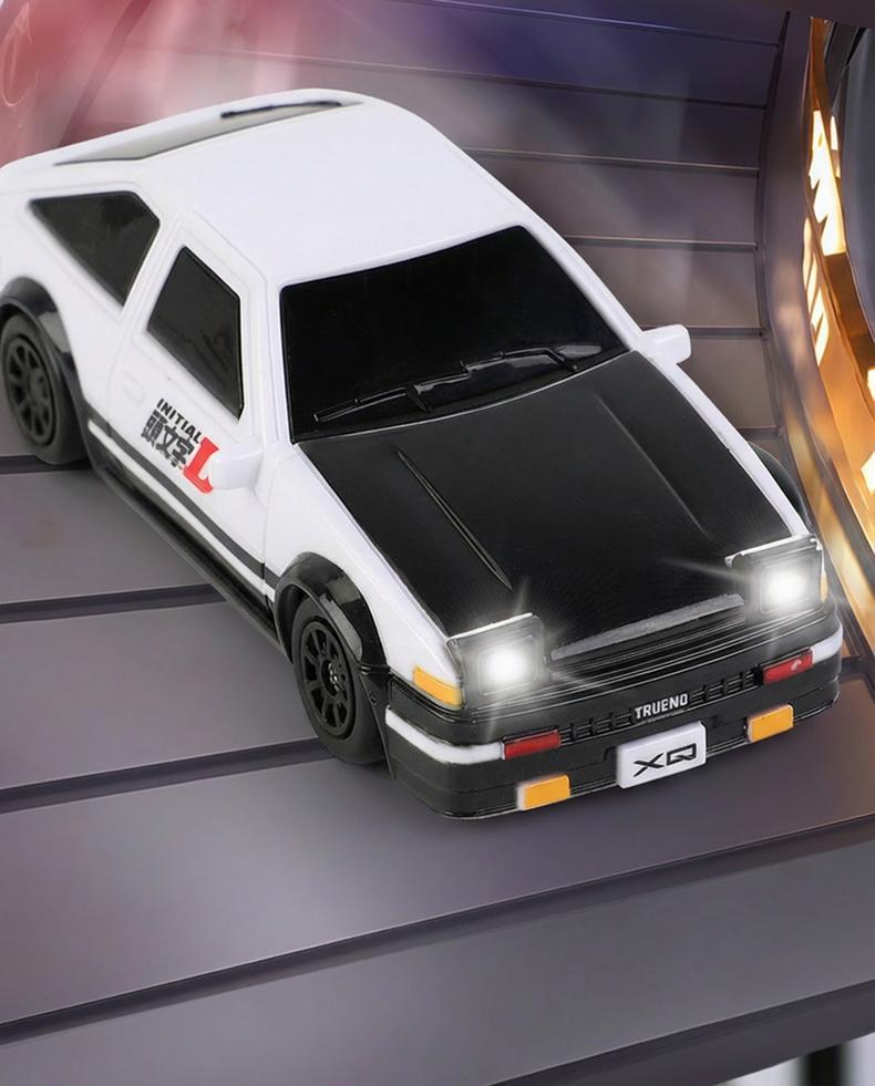 PlayGenie 1/64 RC Drift Car JDM Toyota AE86, GT86 & Supra MK4 Officially Licensed, Mini Drift Car with Detachable Body, LED Lights, Dual-Speed Mode, USB Rechargeable – Perfect Gift for Kids & Collectors