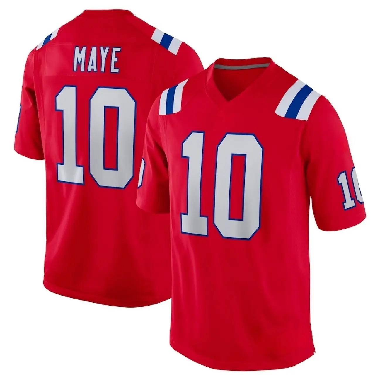 Unisex Football inspired by Maye 10 New England Player Game Jersey - Red