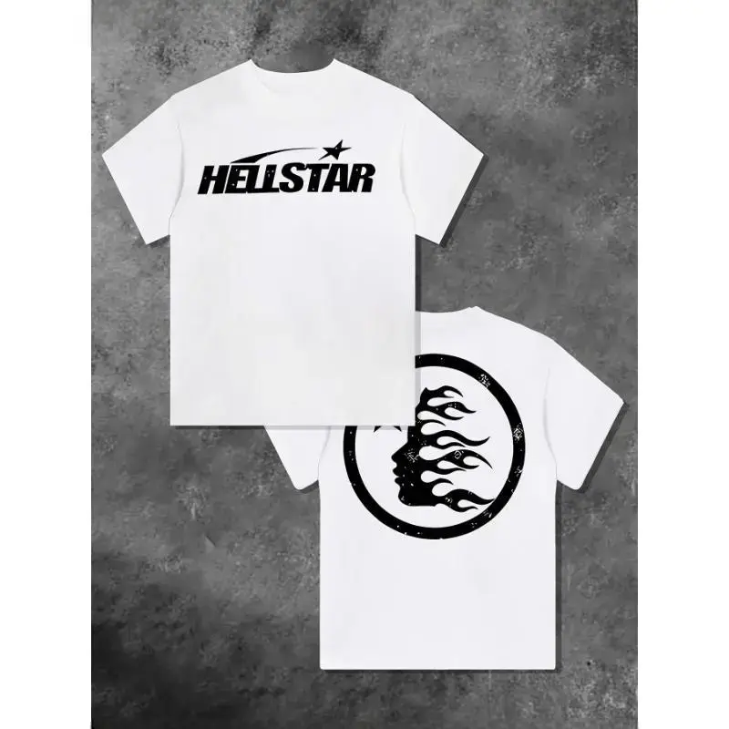 Men's Edgy Flame Graphic Short-Sleeve Tshirt - Casual Vibe Urban Aesthetic Streetwear Top, Cargo-Inspired Design