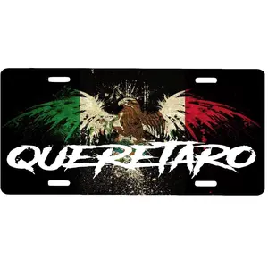 Queretaro Mexico Aluminum Vanity Novelty License Plate Placa, 6" x 12", Souvenir, Decorative Tourist Gift Sign