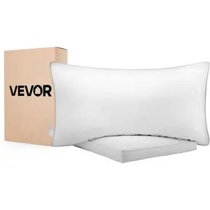 VEVOR Sleeping King Size Luxury Quality Hotel Pillow with Memory Foam Fill, Supportive Adjustable, Includes Natural Firber Pillowcase, Bedding for Back, Stomach and Side Sleepers, WhiteVEVOR Super Brand Day