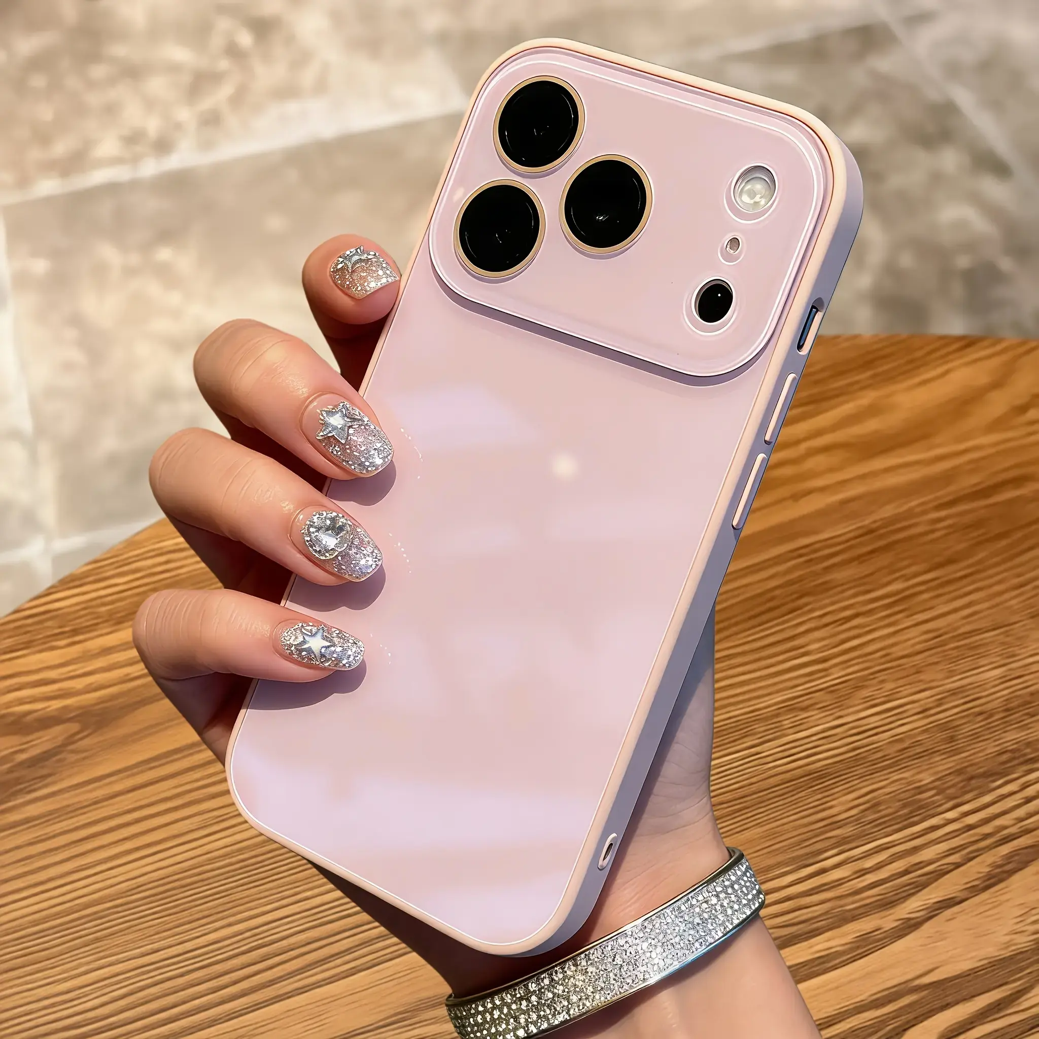 Milk Tea Brown for iPhone 17 Pro Max Case, iPhone 16 Macaron Ice-sense Glass Case, 15 Simple New Style, 14 Couples, 13 Solid Color, 17 Pro Full-coverage Lens, 16 Pro Phone Cover.