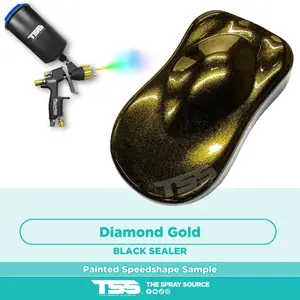 Diamond Gold Painted Sample (Black Ground Coat)