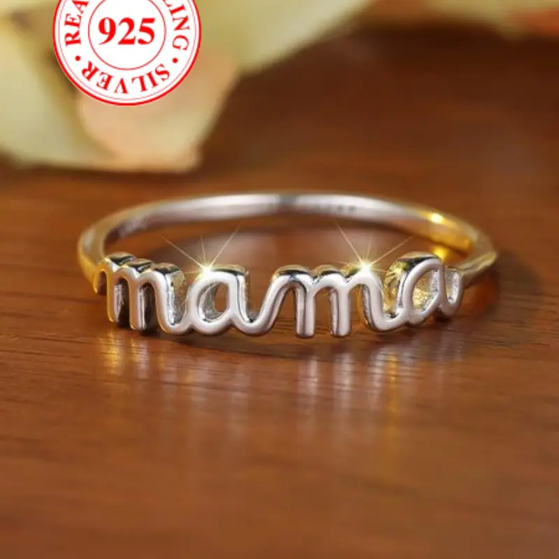 S925 Sterling Silver Letter Designed Engraved Ring for Women, Initial Rings, Letter Band Rings, Alphabet Design Ring, Beautiful Rings, Fashion Jewelry for Party, Daily Decor, Trendy All-match & Exquisite Jewelry for Birthday Gift