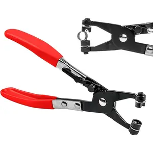 Hose Clamp Pliers,Heavy Duty Hose Clamp Tool with Swivel Flat Band,Automotive Repair Tool for The Removal and Installation of Ring-Type and Spring Band Clamps,Hose-Grip Plier