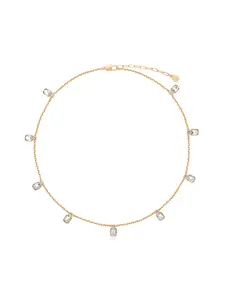 Emerald Deco Charm Necklace woman jewelry