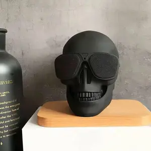 Skull Design Multifunctional Wireless Speaker, USB Rechargeable Portable Bluetooth-compatible Speaker, Stereo Sound Speaker for Home, Office, Outdoor, Wireless Party Speaker