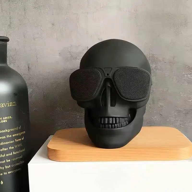Skull Design Multifunctional Wireless Speaker, USB Rechargeable Portable Bluetooth-compatible Speaker, Stereo Sound Speaker for Home, Office, Outdoor, Wireless Party Speaker, Wireless Bt Speaker, Stereo Speakers