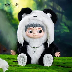 WAKUKU-Pandada Plus*1+Pandada Pendant*1+Pandada Cherry Blossom Snow Pendant*1+Doll Clothes*1 Collectible Figurines Statues
