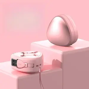 120W Tri-Fold Retractable 3-in-1 Charging Cable FastCharger for Android Huawei Apple 6A Orange Tip HighSpeed Data Sync adapter