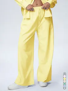 Women's Woven Striped Drawstring Fitted Straight Leg Pants, Casual Fashion Sporty Style, Home Leisure, Shopping, Beach Vacation, Multi-Scene Wear