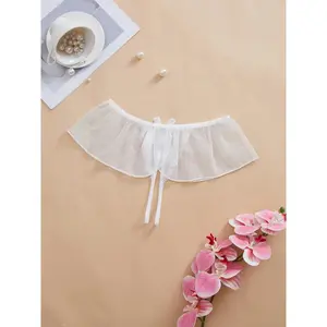 Women's Open-Crotch Lace Transparent Mesh Sheer Panties, Sexy Lingerie with Skirt Design, All-In-One Tempting Underwear for Women