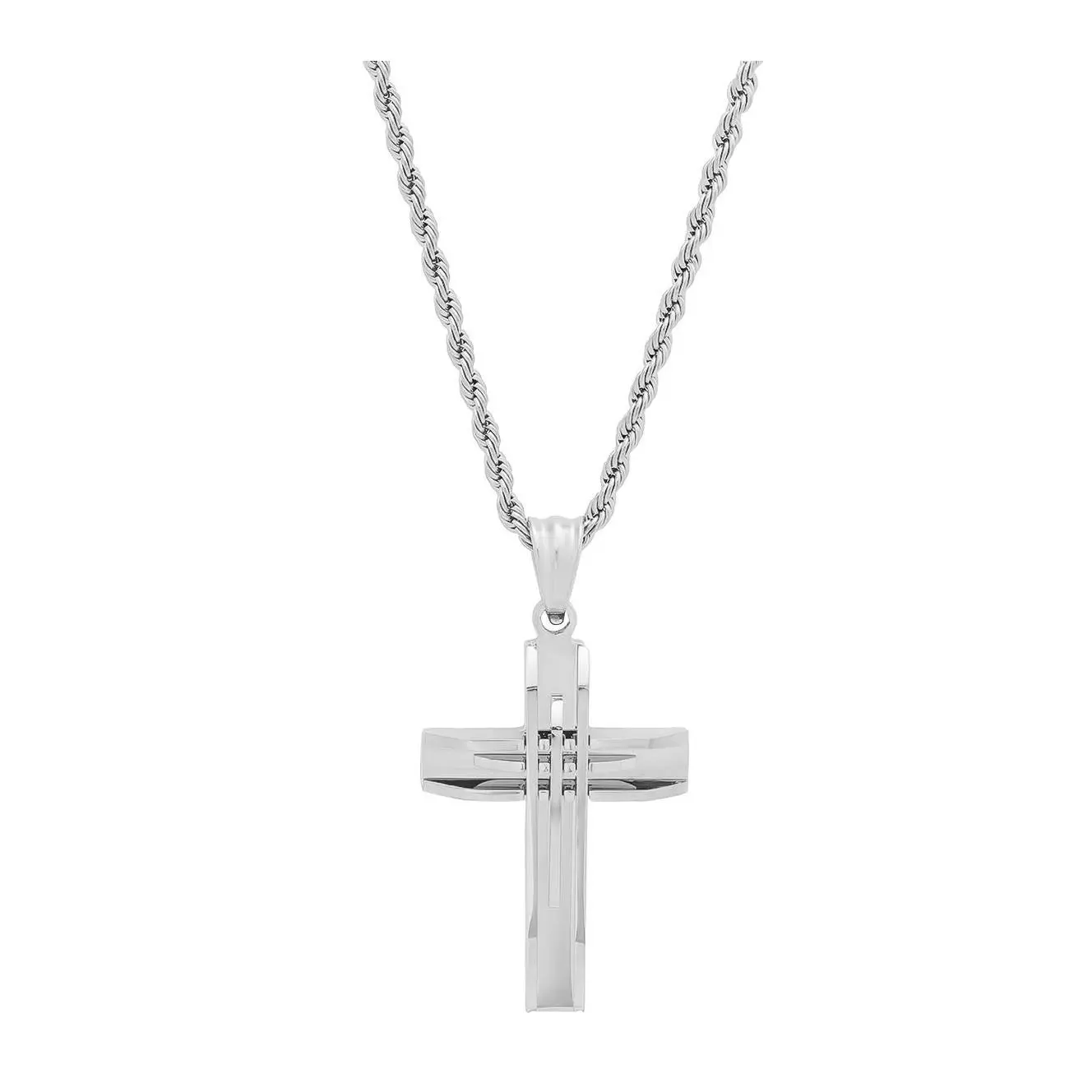 Forza Men's Stainless Steel Cross Pendant