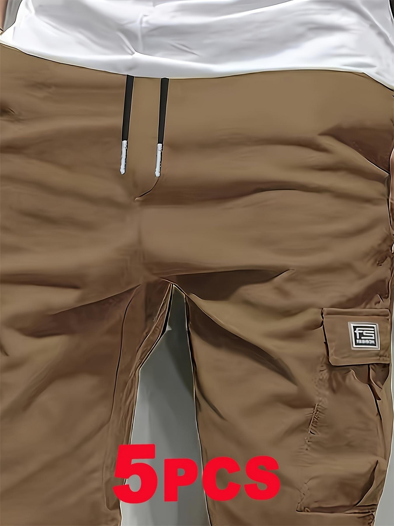 Men’s 5-Pack Cargo Shorts, Summer Trendy Casual Shorts, Multi-Pocket Design, Durable Fabric, Anti-Pilling, Wear-Resistant, Tear-Resistant, Comfortable and Breathable, Stylish and Versatile, Suitable for Outdoor Leisure