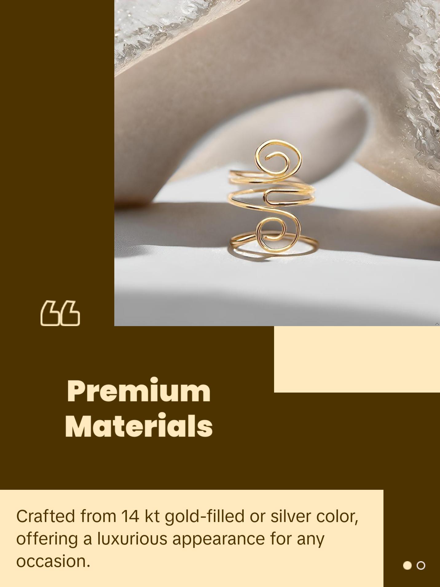 Toe Ring - 14 k Gold Filled or Sterling Silver - Adjustable