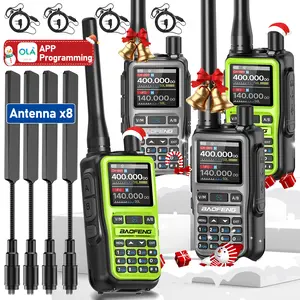 Baofeng UV-5R Mini Walkie Talkies Rechargeable APP Programming Ham Radio Handheld Long Range 999 Channels 5W AM FM Dual PTT DTMF USB-C Charging For Kids Christmas Gifts
