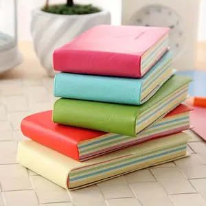 Portable Leather Cover Notebook, 1 Count 100 Sheets Long Notepad, Portable Memo Small Notebook, Notepad for Home School Office