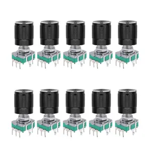 (7 Pin 20MM)10 PCS 360  EC11 Rotary Encoder Code  Digital Potentiometer with Caps