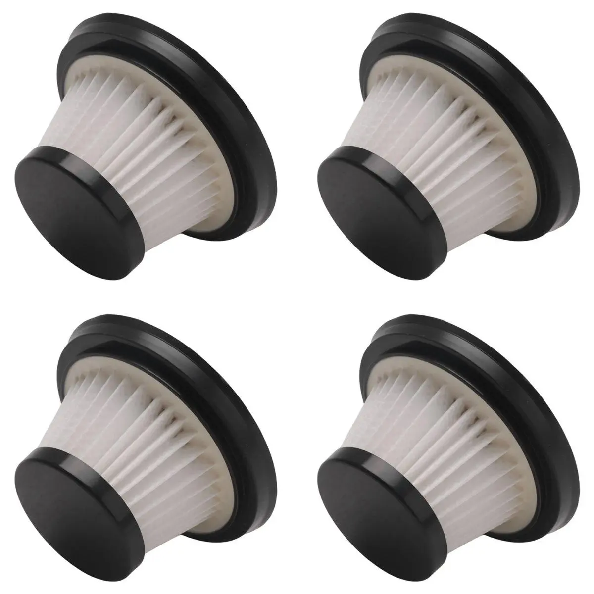 4PCS Washable Plastic HEPA Filter Replacements - Dust Filtration Accessories for Compact Cordless Vacuum Cleaner, Horsepower Duck Handheld Vacuum Parts, Handheld Vacuums