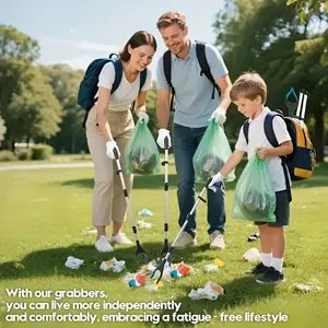 Thickened Aluminum Foldable Litter Grabber, Telescopic Pick‑up Tool with Magnetic Nozzle, Durable Labor‑Saving Helper for Sanitation Workers and Home Use