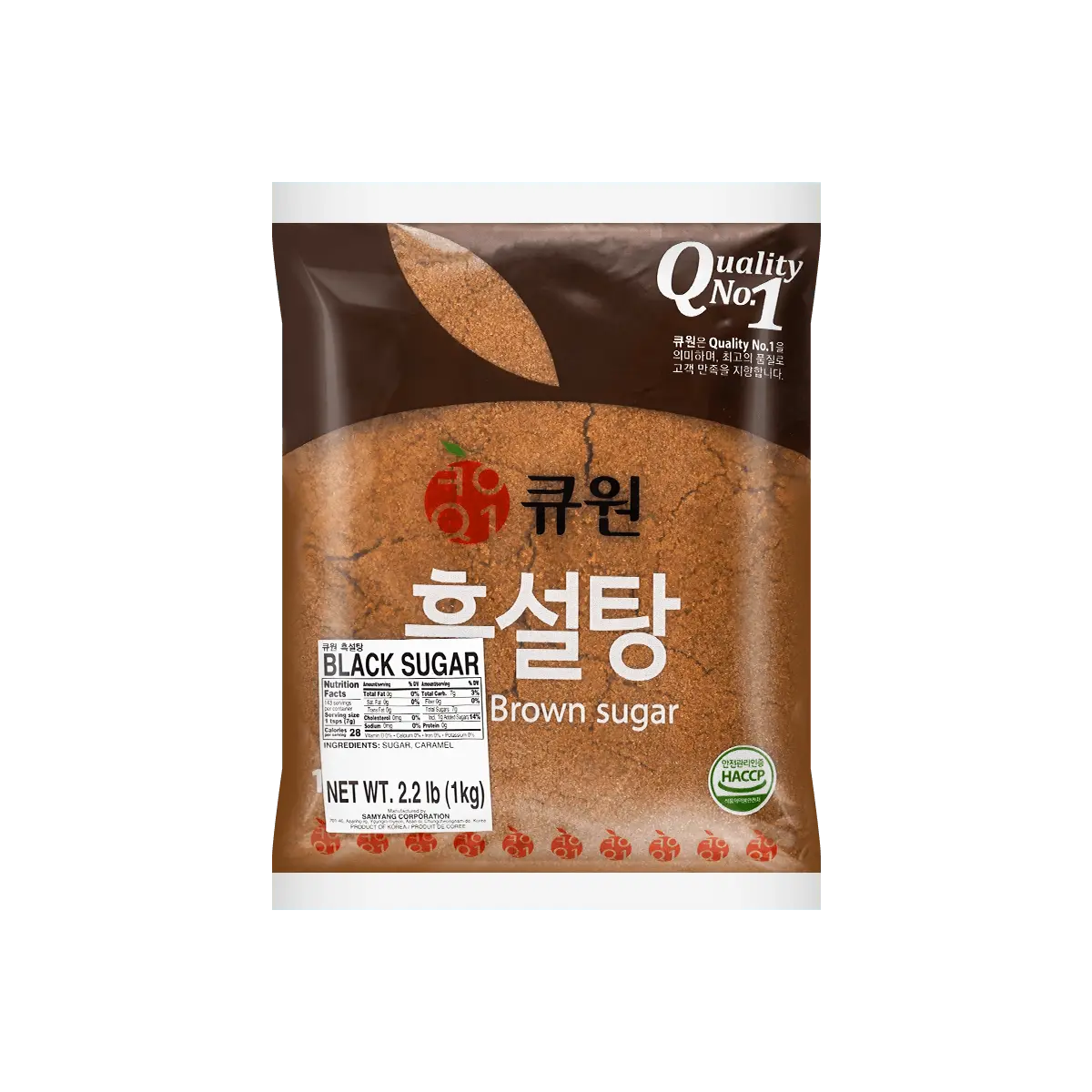 QONE Korean Brown Sugar 1kg - Unrefined Natural Sweetener for Baking, Cooking & Beverages