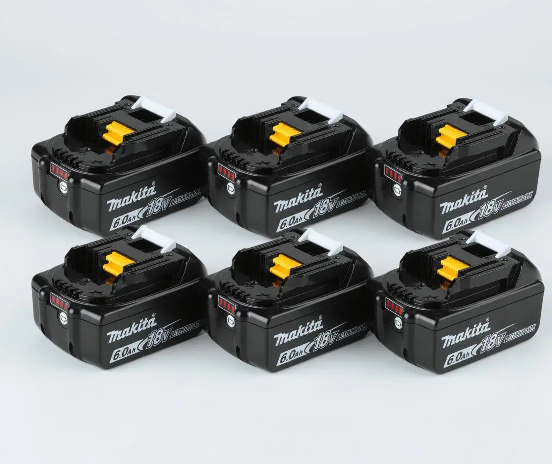 (6 Pack) Makita 18V LXT BL1860B 6.0Ah Lithium-Ion Battery – OEM High Capacity