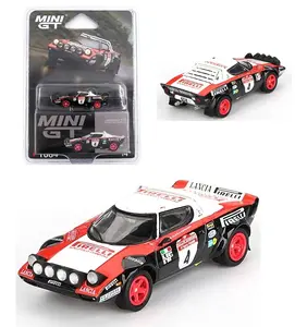 MINI GT LANCIA STRATOS HF #4 1978 RALLY SANREMO WINNER 1/64 WHITE/RED/BLACK DIECAST MODEL CAR MGT1084-2C