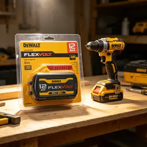 DEWALT DCB612 FlexVolt 12Ah 240Wh Lithium Battery, 20V/60V Dual Voltage Replacement Battery with Fuel Gauge, Long Runtime for All Dewalt 20V & 60V Power Tools, Batteries, Dual Voltage Compatibility