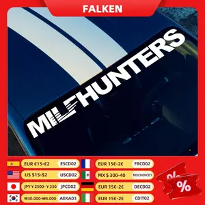 MILFHUNTERS Car Decoration Stickers Waterproof Non-fading Decals Vinyl Reflective Windshield Large Size Stickers