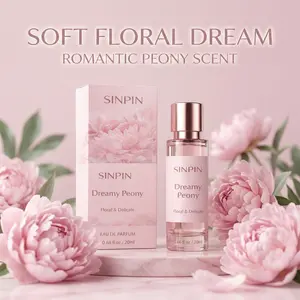 SINPIN Dreamy Peony Eau de Parfum 20ml – Soft Floral Perfume, Peony Rose Musk Scent, Light Romantic Fragrance