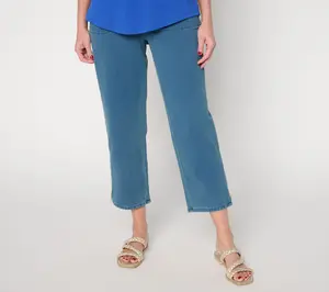 Quacker Factory Short DreamJeannes Glam Zipper Ankle Pant