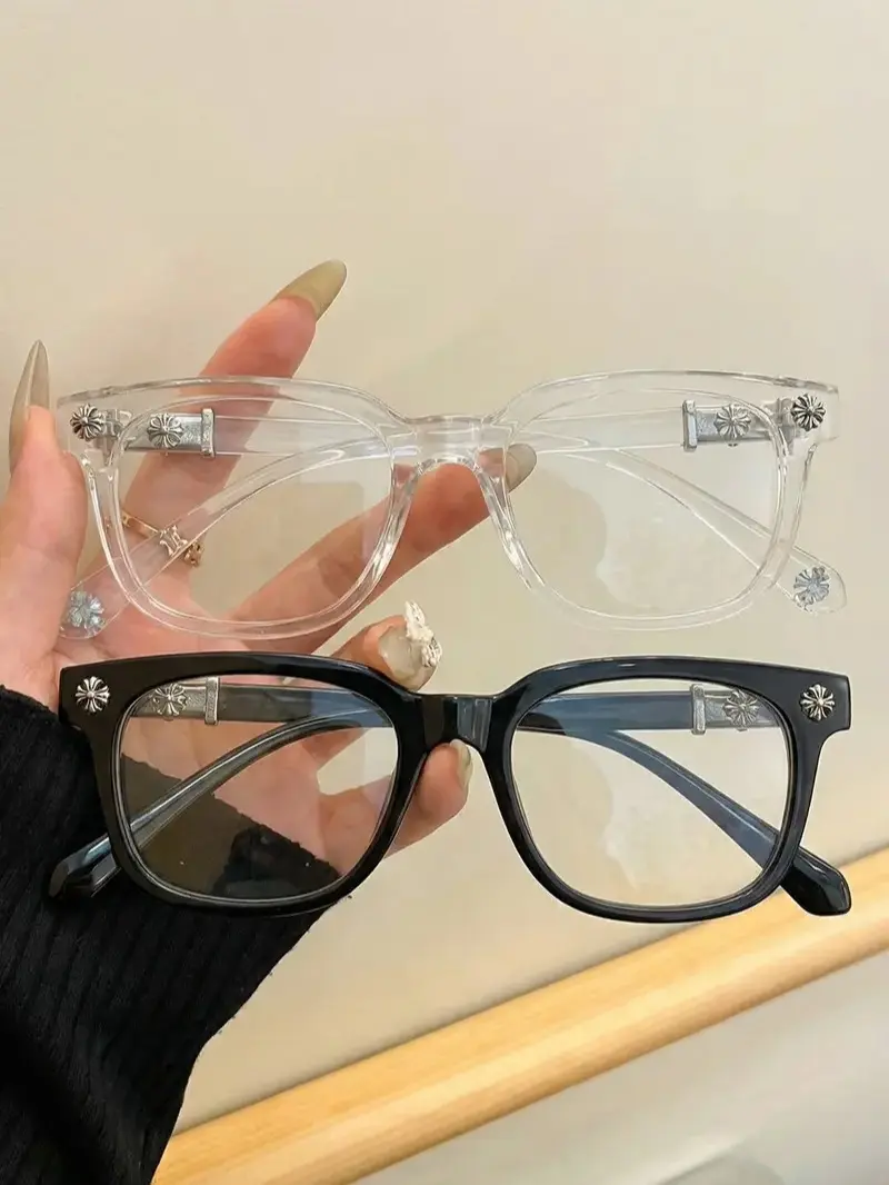 Unisex Bluelight Glasses - Metal Frame Square Shape Eye Protection Eyeglasses for Computer Wear, Work & Gaming