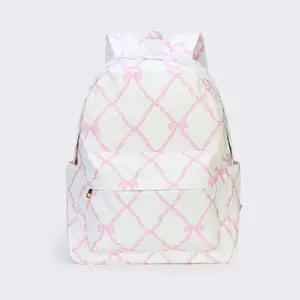 Pink Bow-knot Print Kids Backpack