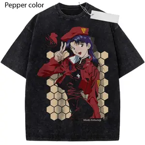 Misato Katsuragi Shirt, Neon Genesis Evangelion Anime Tee, Vintage Graphic T-Shirt, Unisex Fit, Gift for Evangelion Fans