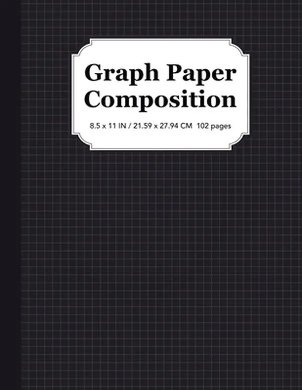Math Wizo Graph Paper Composition Notebook - Quad Ruled 5x5 Grid Paper, High Quality Matte Soft Cover/Softcover, 21.59cm x 27.94cm (8.5in x 11in), 0.58lbs, for Math Students, Drawing & English Use, Paperback