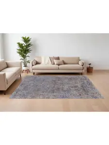 212 MAIN 7x10 ft. Casual Abstract Print Low Pile Polyester Blend Power Loom Rectangle Area Rug, Blue, Brown & Tan, for Living Rooms